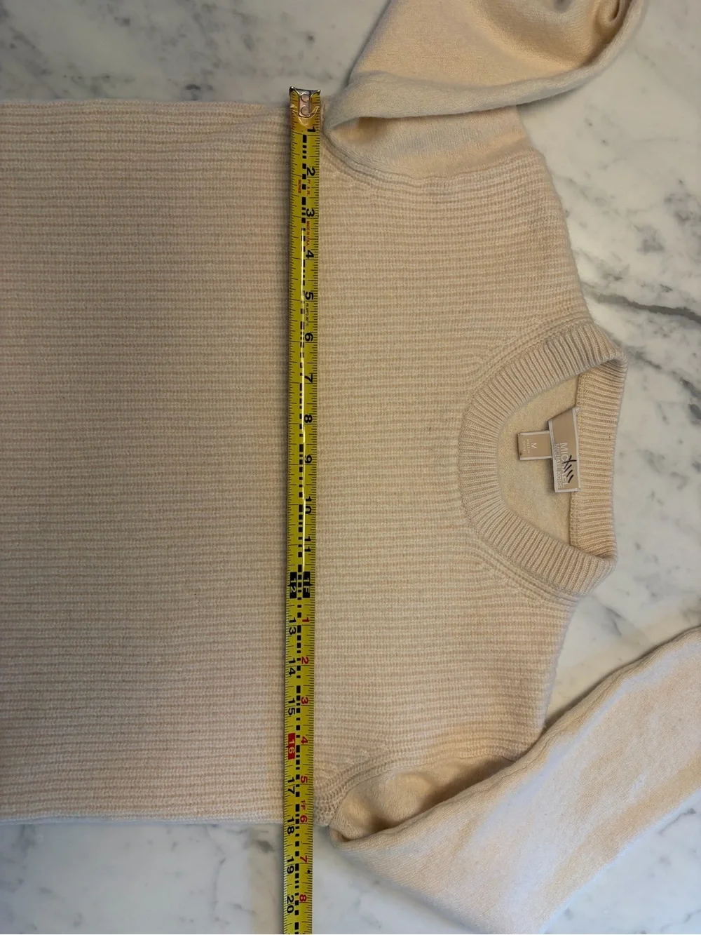 Michael Kors %100 Cashmere Crewneck Ribbed Sweater